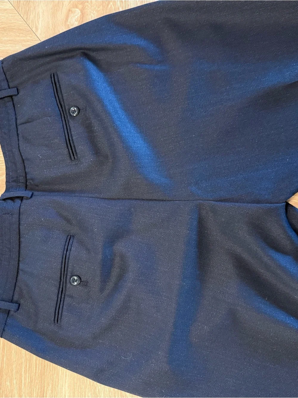 Banana Republic Men's Navy Relaxed Pleated Dress Pants